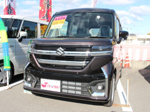 スペーシアカスタム　ハイブリッドGS　全方位ナビ付