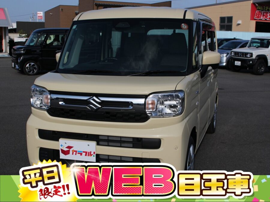 スペーシア　ハイブリッドX　　全方位ナビ付き